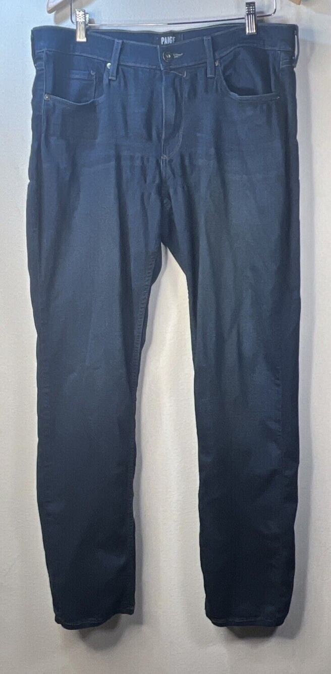 Paige Skinny Jeans Size 34 Blue Lennox Mid Rise Medium Wash Classic Stretch
